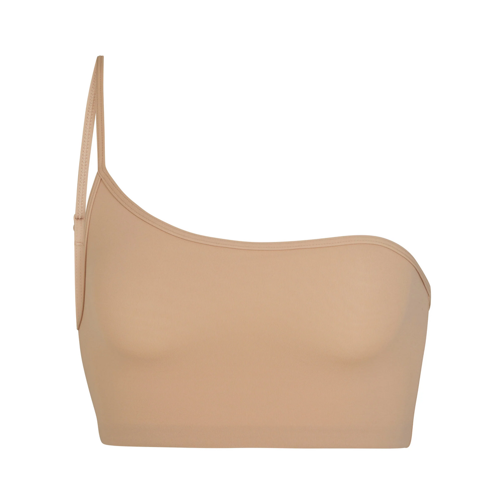SKIMS FITS EVERYBODY ONE SHOULDER BRALETTE in Tan - Picture 1 of 2